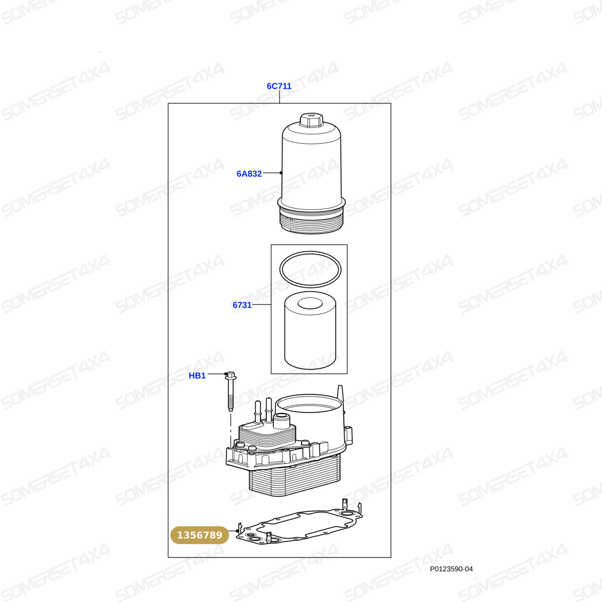 1356789 LAND ROVER - GASKET - OIL FILTER HOUSING From PR2 ALLMAKES OE