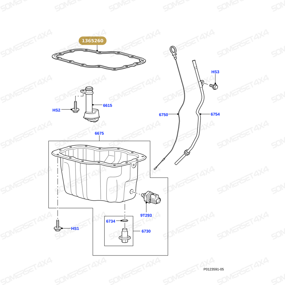1365260 LAND ROVER - GASKET-SUMP-ENGINE 2.7D L319;L320;L462 From ALLMAKES