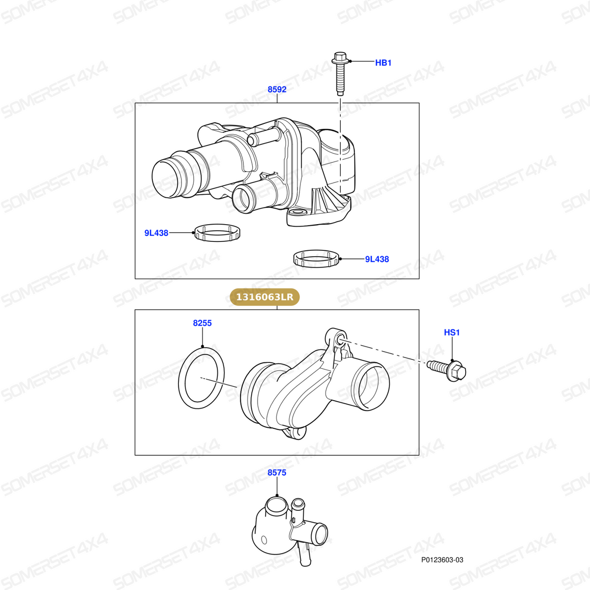 1316063LR GENUINE LAND ROVER - TUBE - CONNECTING