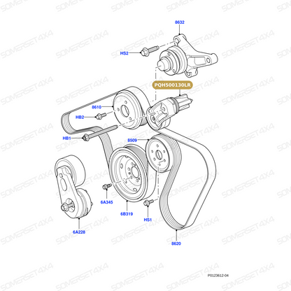 PQH500130LR GENUINE LAND ROVER - KIT - TENSION PULLEY