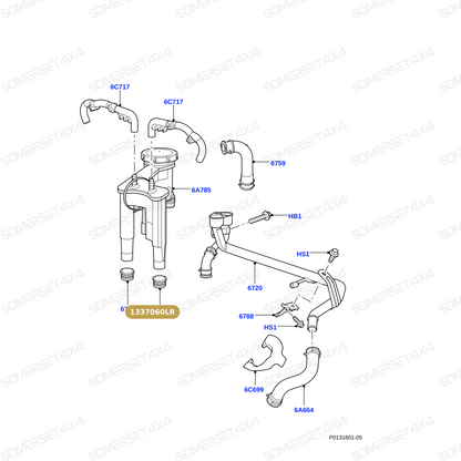 1337060LR GENUINE LAND ROVER - SEAL - OIL SEPARATOR
