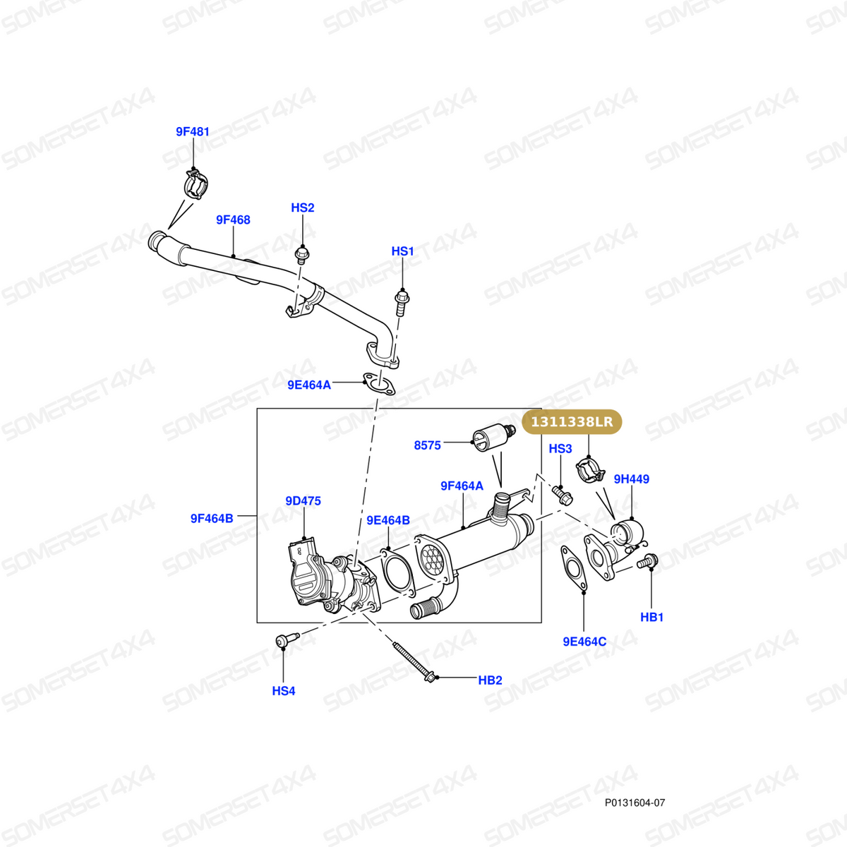 1311338LR GENUINE LAND ROVER - CLAMP - TUBE
