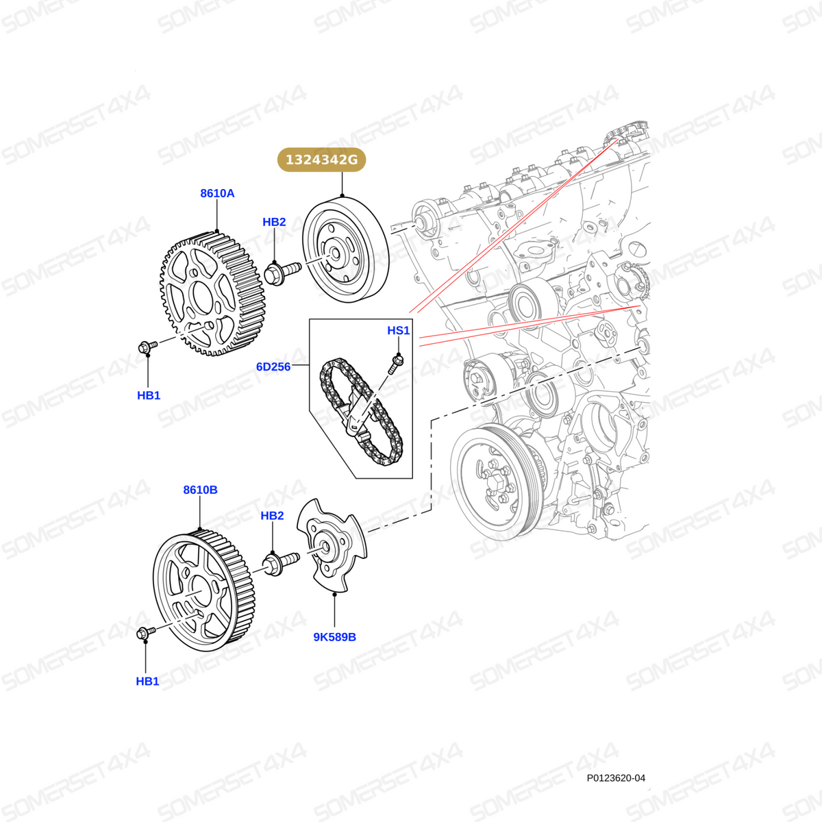 1324342G LAND ROVER - HUB From OEM