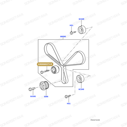 LR006027LR GENUINE LAND ROVER - Bolt