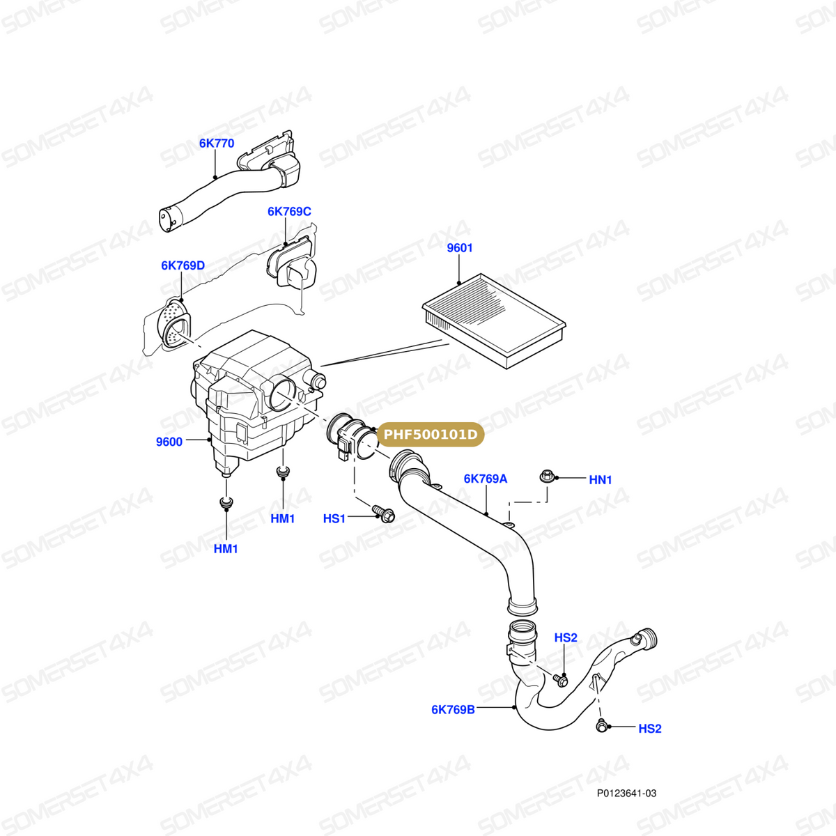 PHF500101D LAND ROVER - SENSOR-AIR FLOW MASS 2.7D L319 L320 From DELPHI