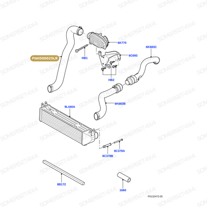 PNH500025LR GENUINE LAND ROVER - HOSE