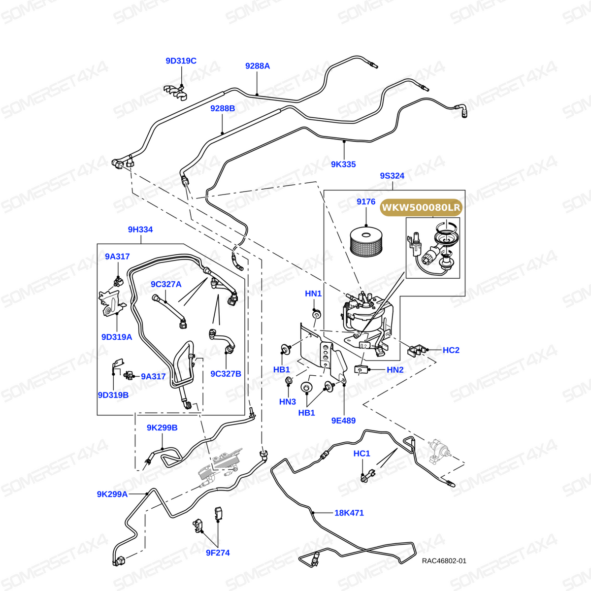 WKW500080LR GENUINE LAND ROVER - SENSOR - WATER DETECTOR