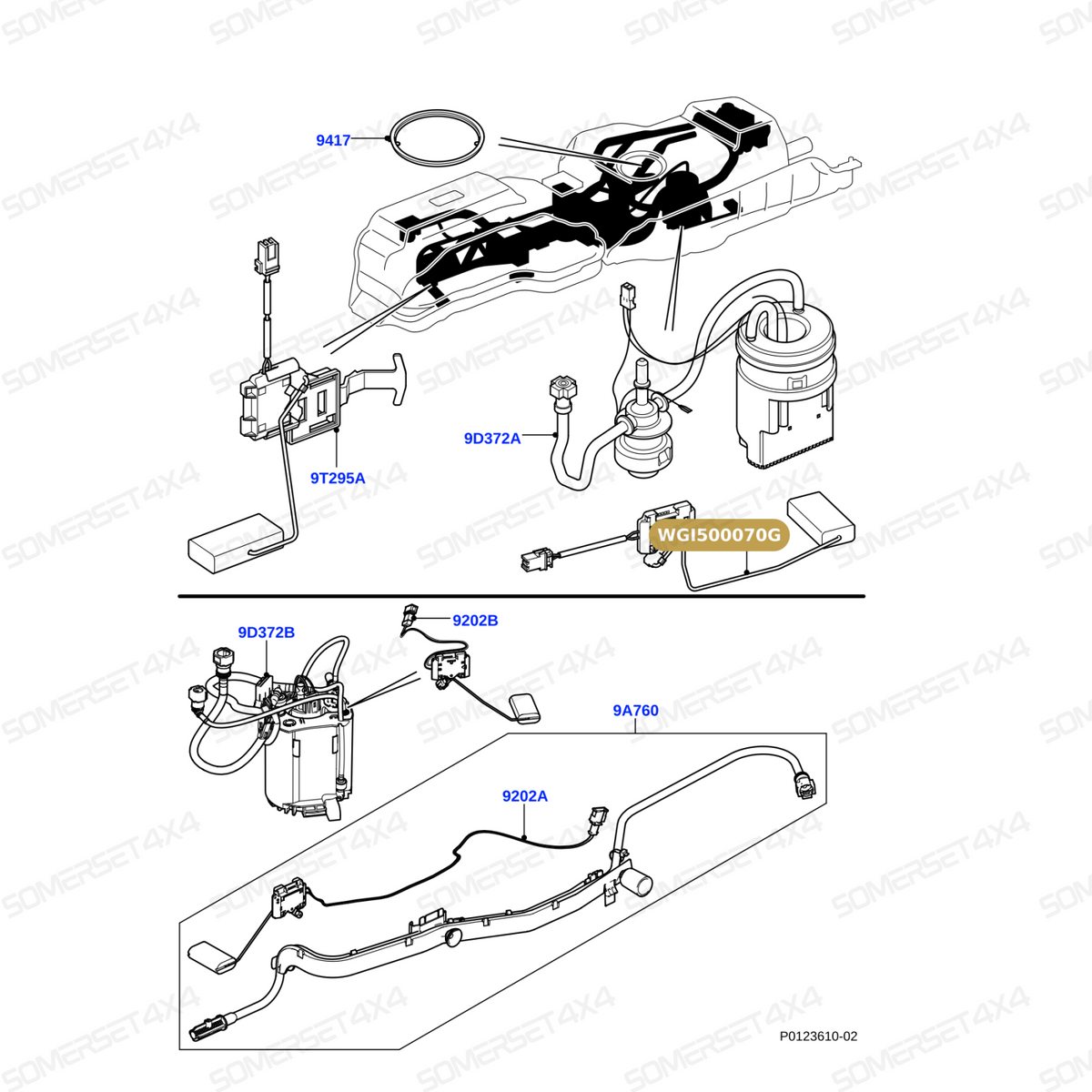 WGI500070G LAND ROVER - SENSOR ASSY From VDO