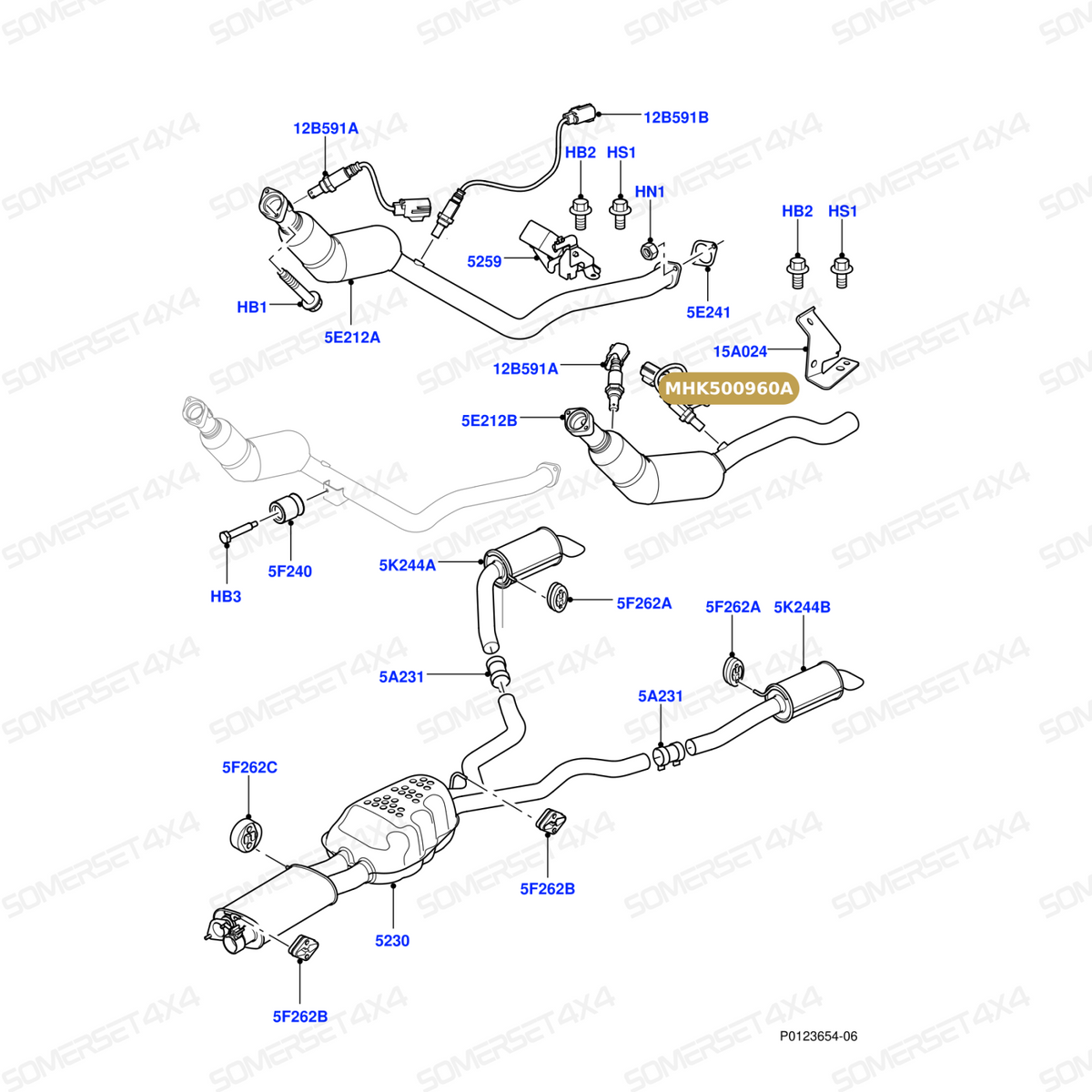 MHK500960A LAND ROVER - SENSOR - OXYGEN - EXHAUST From AUTOTEC