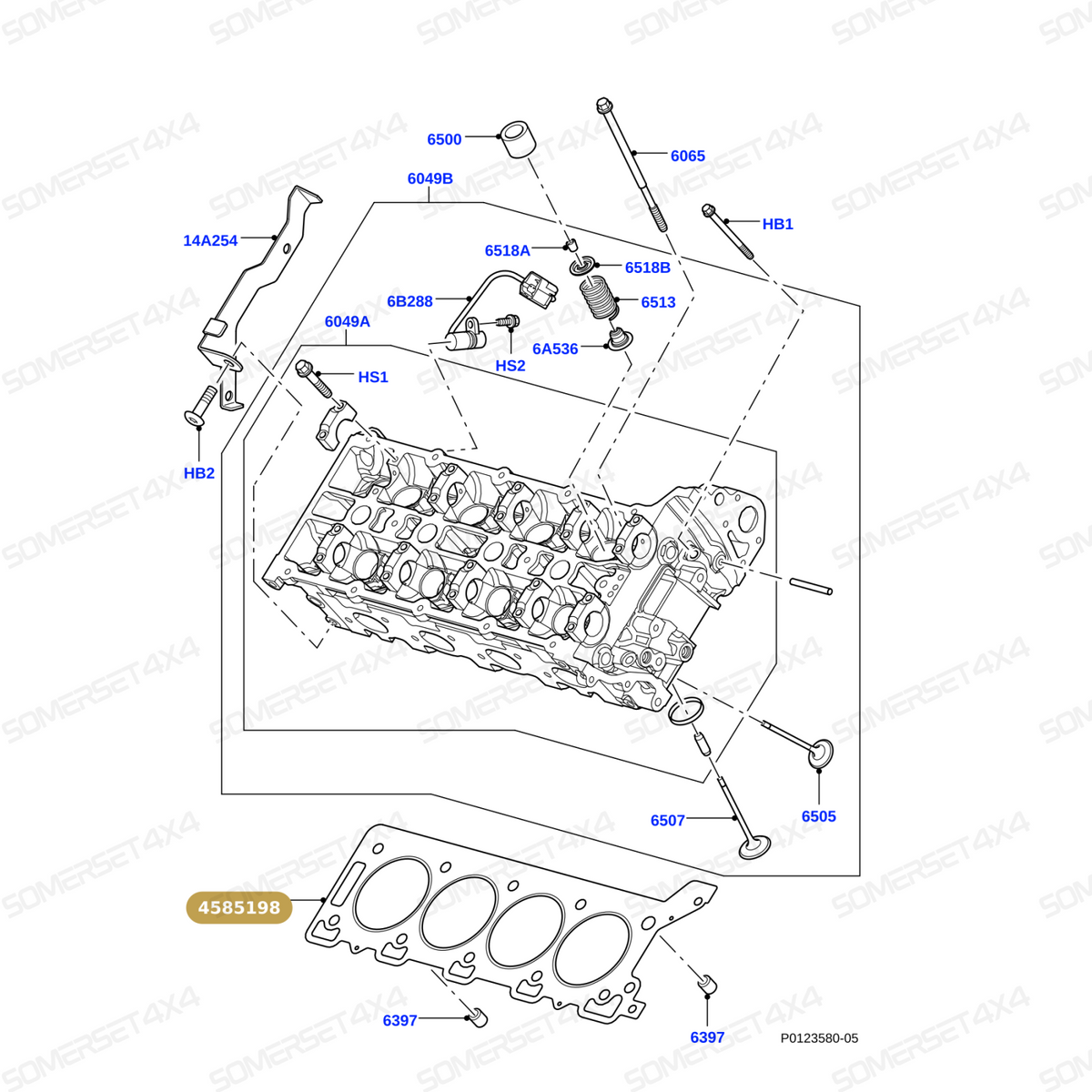 4585198 LAND ROVER - GASKET - CYLINDER HEAD - RH - 4.4 V8 AJ PET From PAYEN