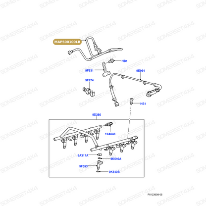 MAP500100LR GENUINE LAND ROVER - TUBE - FUEL SUPPLY