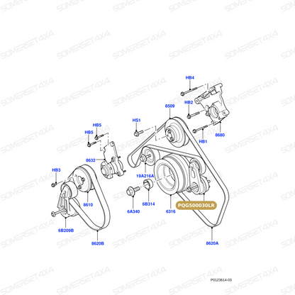 PQG500030LR GENUINE LAND ROVER - TENSIONER