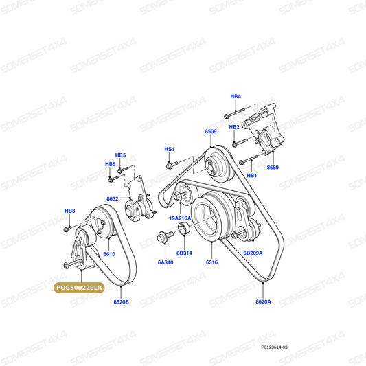 PQG500220LR GENUINE LAND ROVER - TENSIONER