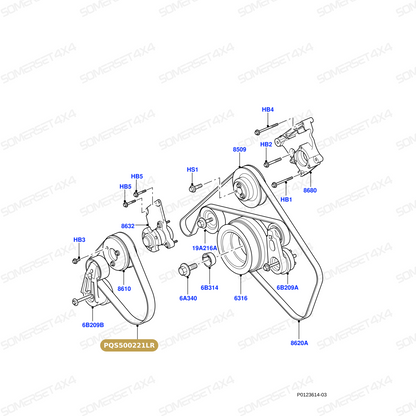 PQS500221LR GENUINE LAND ROVER - V-Belt