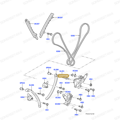 1237728 LAND ROVER - SPLIT RING PTFE- VVT AJV8 L319/L320/L322 From PR2 PRO
