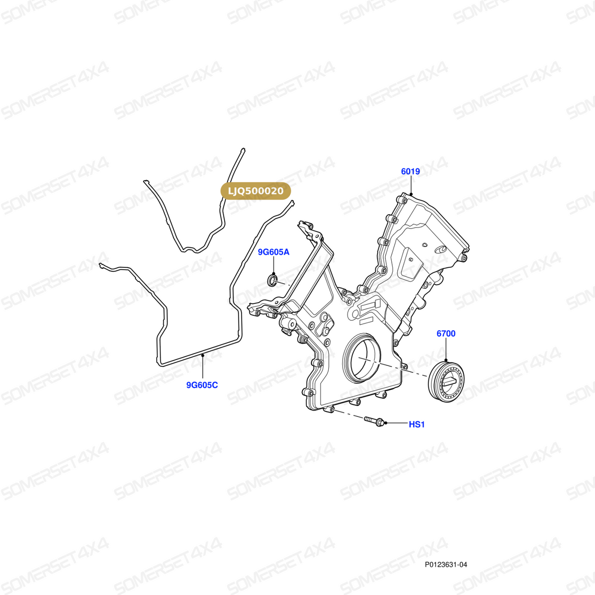 LJQ500020 LAND ROVER - GASKET -RRS05-09-D3-RR L322 -4.4V8 AJ PET-RRS05-09-RR L322-4.2V8AJ PET From ALLMAKES