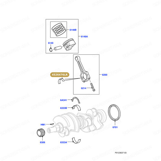 4526476LR GENUINE LAND ROVER - BEARING - CONNECTING ROD