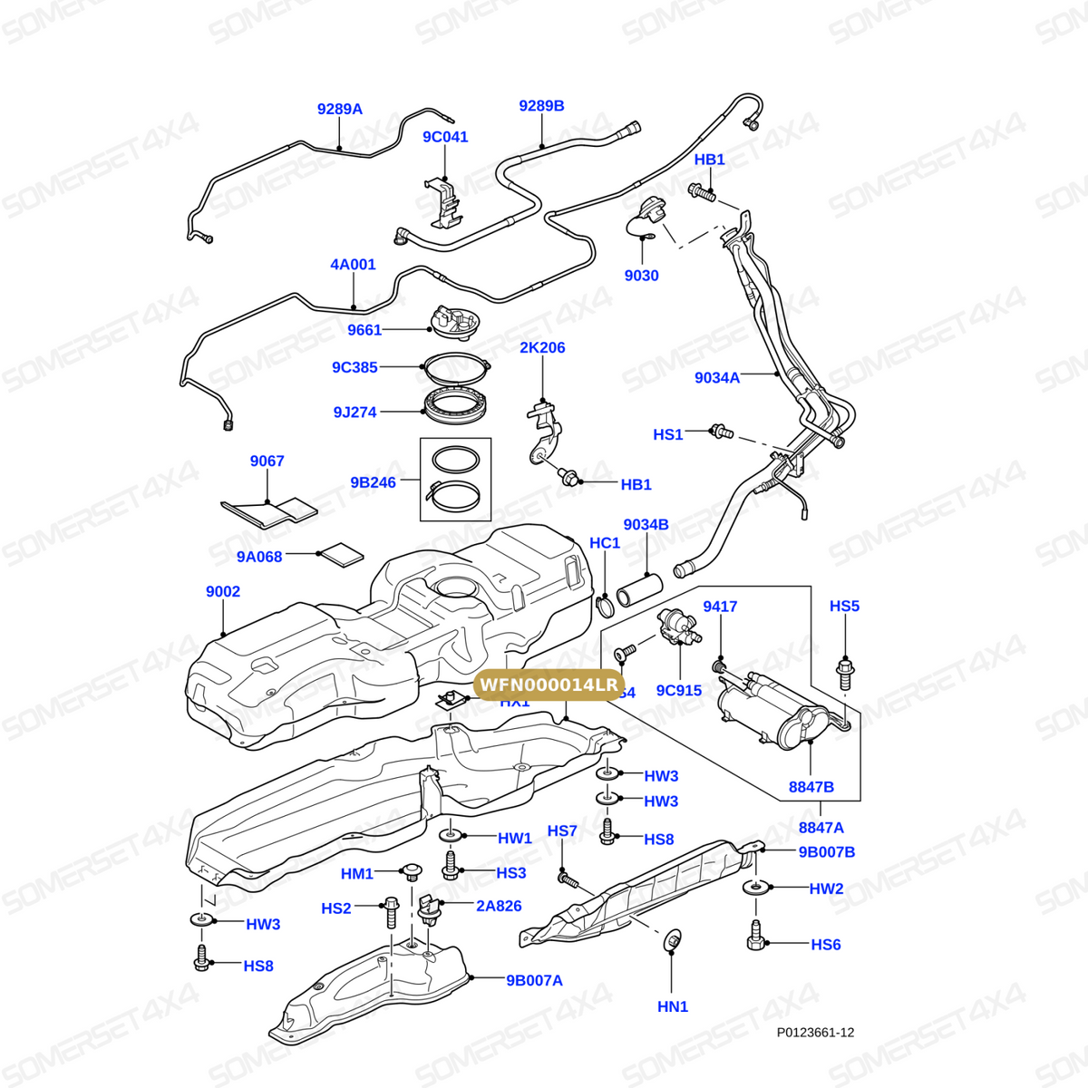 WFN000014LR GENUINE LAND ROVER - FUEL TANK