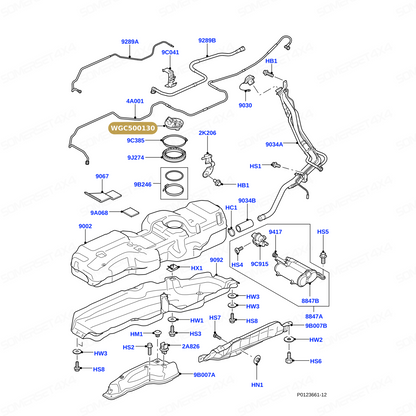WGC500130 LAND ROVER - COVER - FUEL SENDER From PR2 ALLMAKES OE