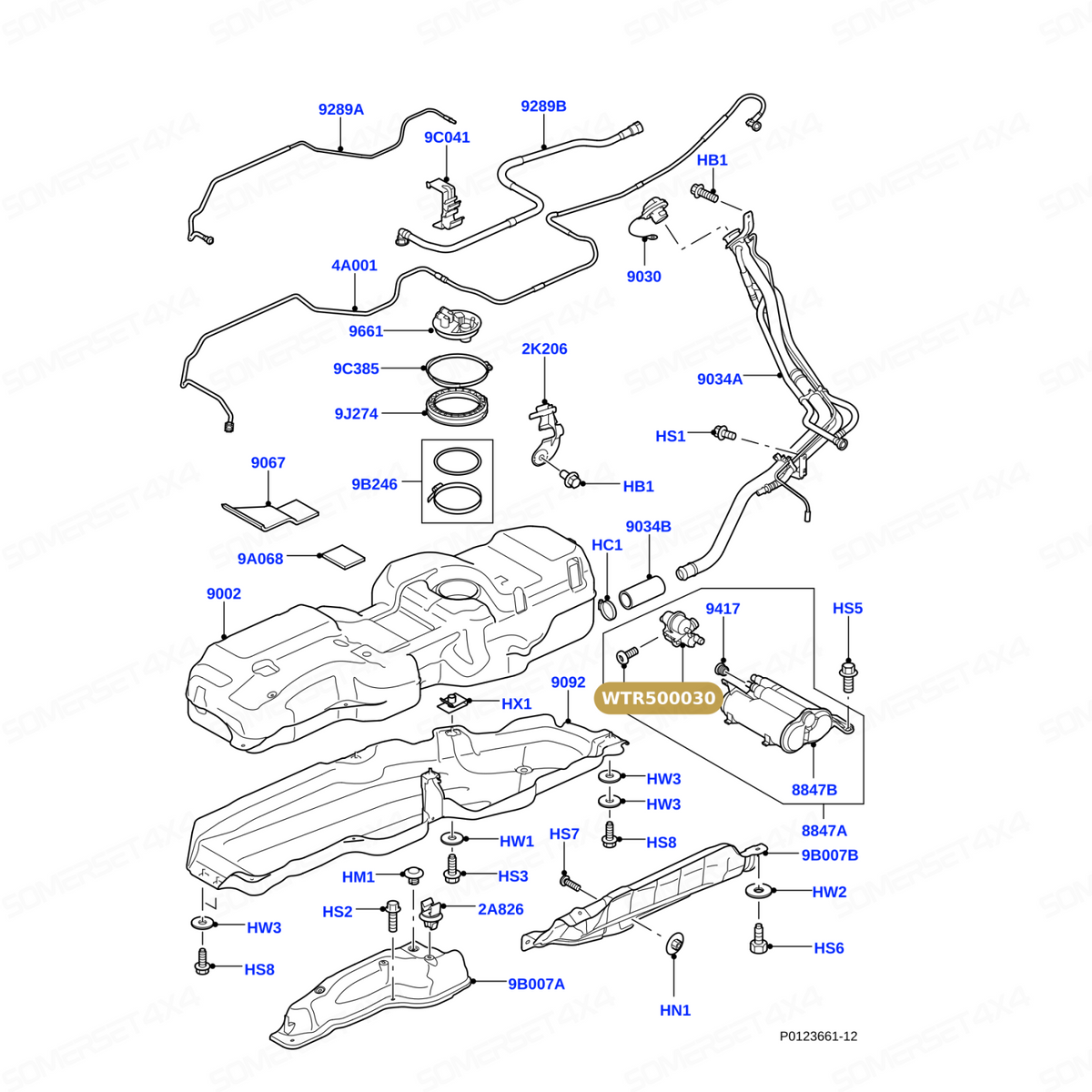 WTR500030 LAND ROVER - PUMP-FUEL LEAK DETECTION From BOSCH