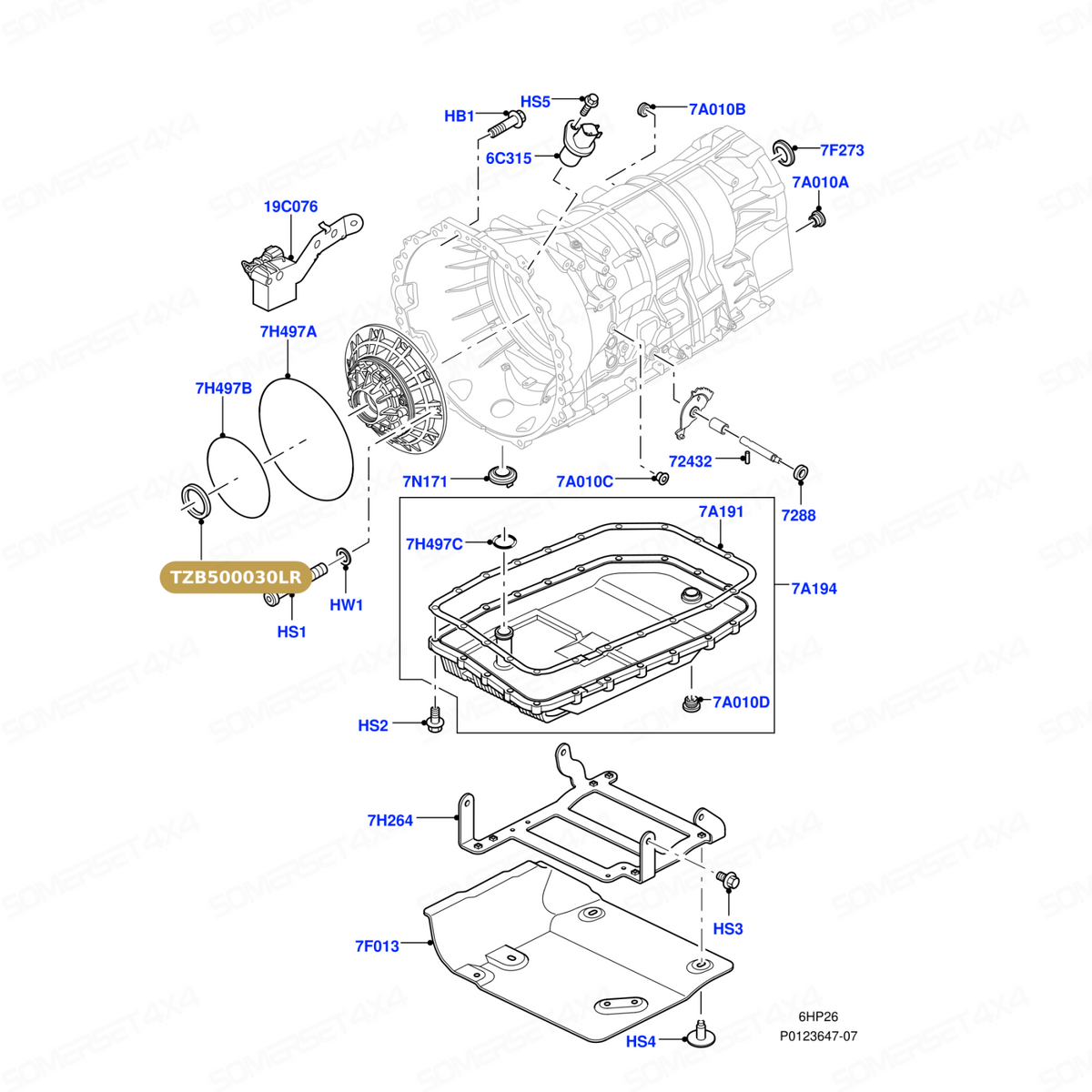 TZB500030LR GENUINE LAND ROVER - SEAL