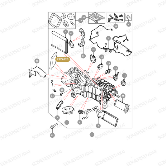 C2Z6525 GENUINE JAGUAR - FILTER-AIR