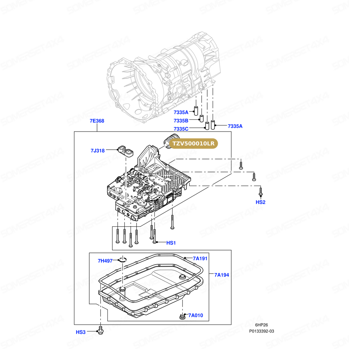 TZV500010LR GENUINE LAND ROVER - SLEEVE