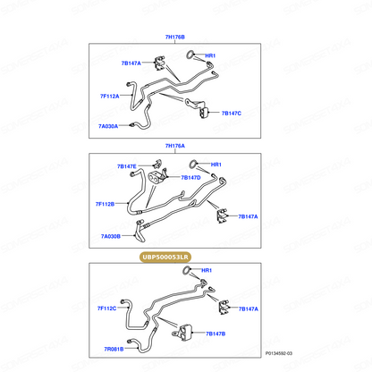 UBP500053LR GENUINE LAND ROVER - TUBE - OIL COOLER