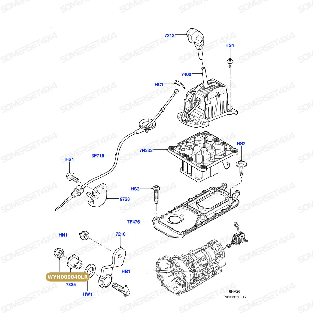 WYH000040LR GENUINE LAND ROVER - NUT - FLANGED