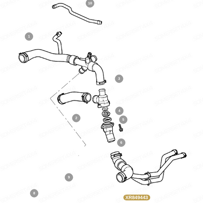 XR849443 GENUINE JAGUAR - HOSE