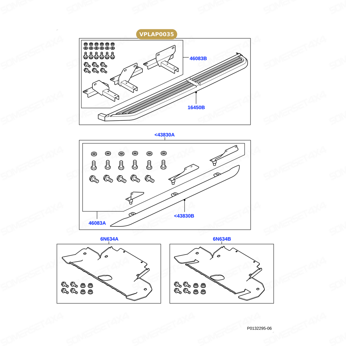 VPLAP0035 LAND ROVER - SIDE STEPS - RUBBER TOP- D3/D4 From TERRAFIRMA