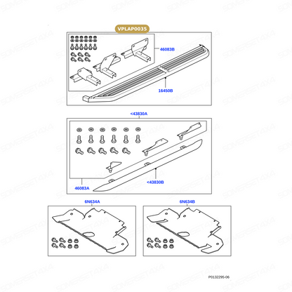 VPLAP0035 LAND ROVER - SIDE STEPS - RUBBER TOP- D3/D4 From TERRAFIRMA
