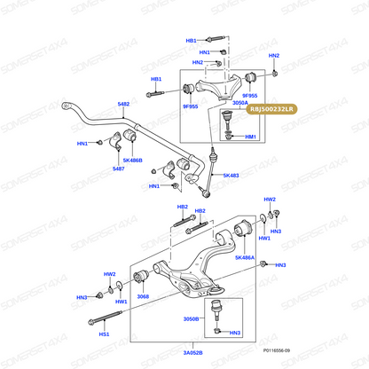 RBJ500232LR GENUINE LAND ROVER - ARM - FRONT SUSPENSION