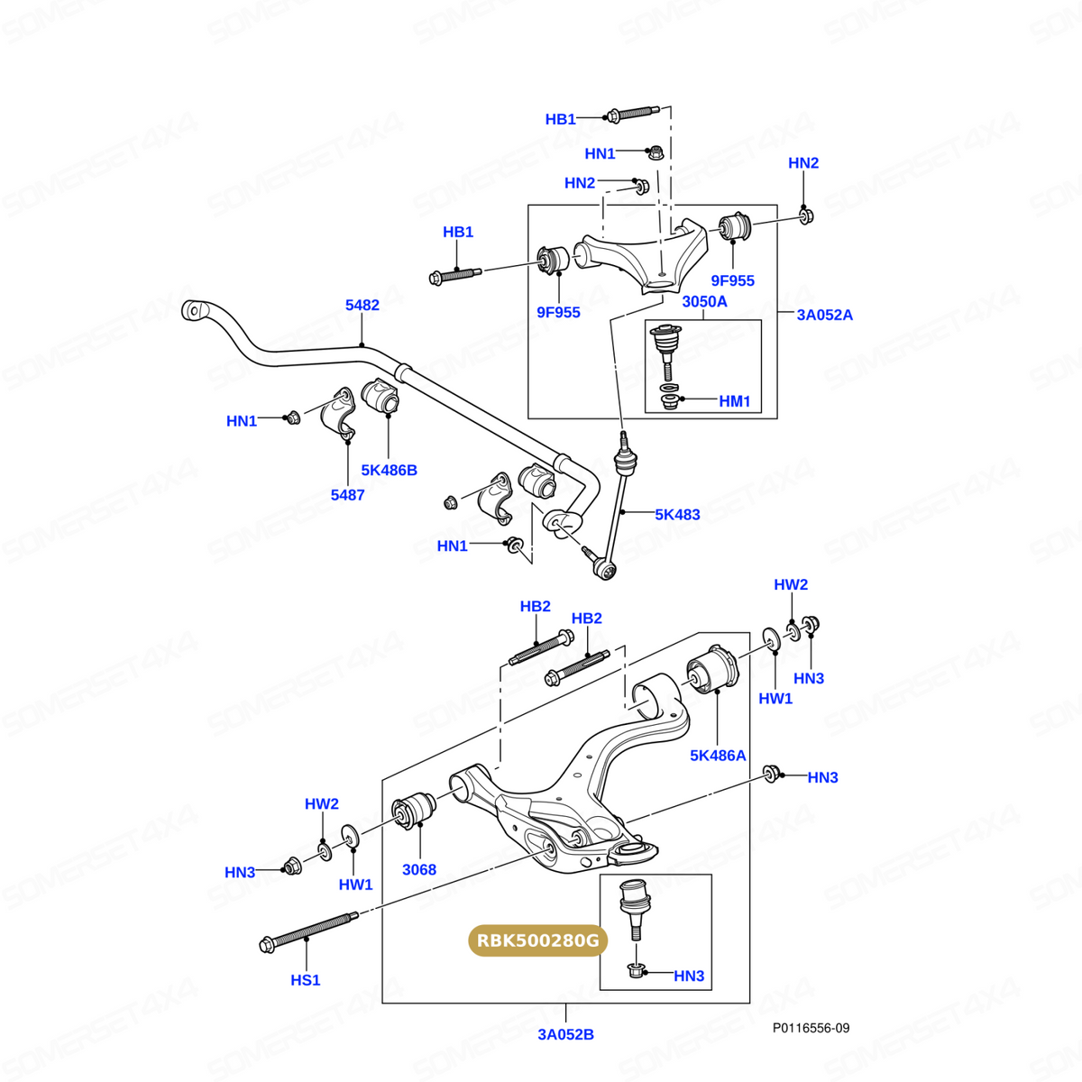 RBK500280G LAND ROVER - BALL JOINT - SUSPENSION ARM - LOWER SUSPENSION ARM From LEMFORDER