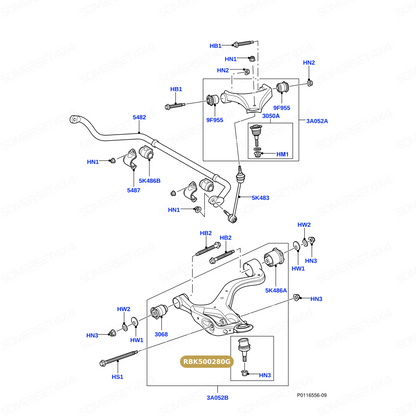 RBK500280G LAND ROVER - BALL JOINT - SUSPENSION ARM - LOWER SUSPENSION ARM From LEMFORDER