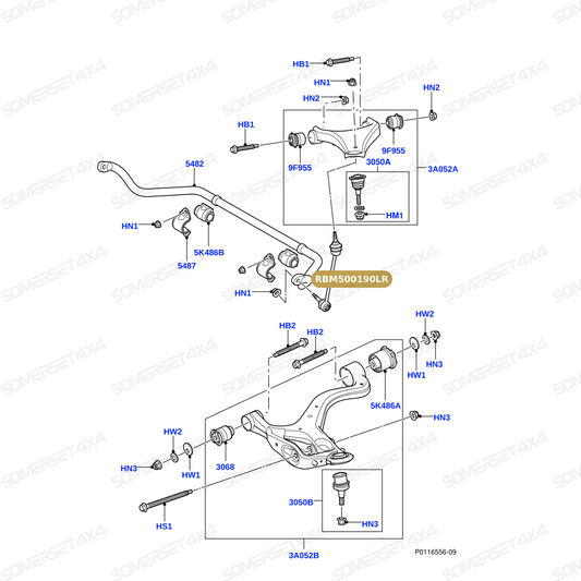 RBM500190LR GENUINE LAND ROVER - LINK