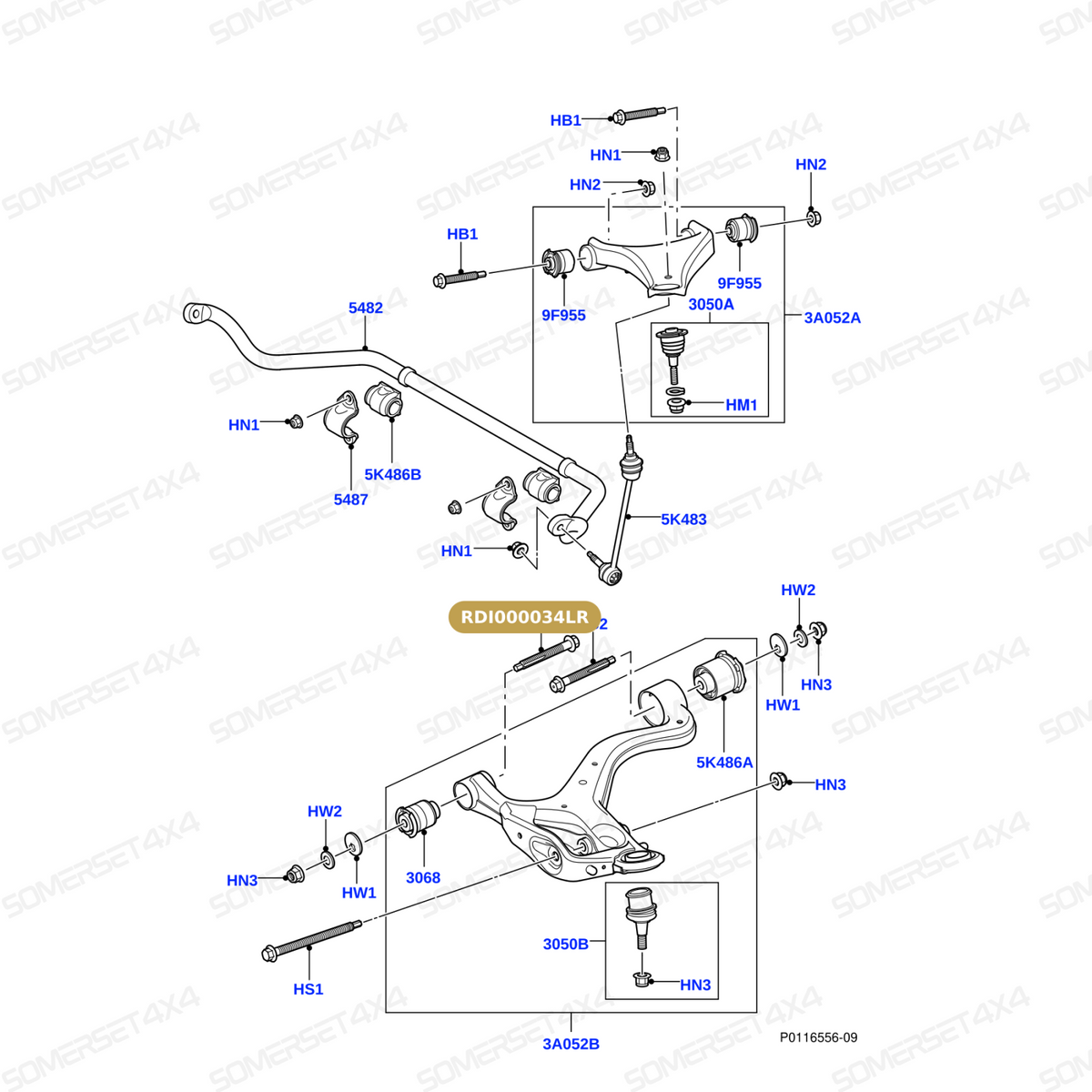 RDI000034LR GENUINE LAND ROVER - BOLT