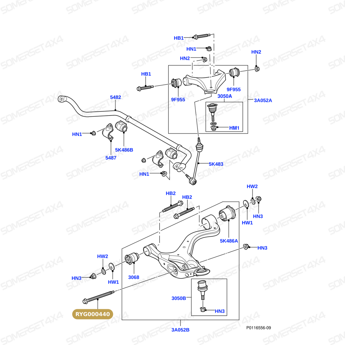 RYG000440 LAND ROVER - BOLT - FITS From PR2 ALLMAKES OE