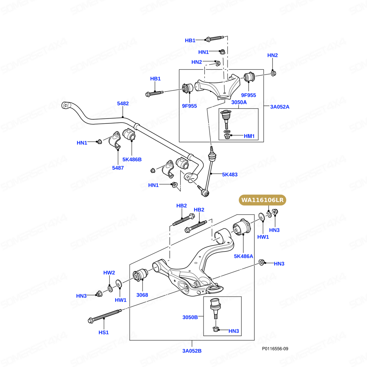 WA116106LR GENUINE LAND ROVER - WASHER