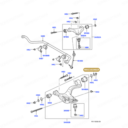 WA116106LR GENUINE LAND ROVER - WASHER