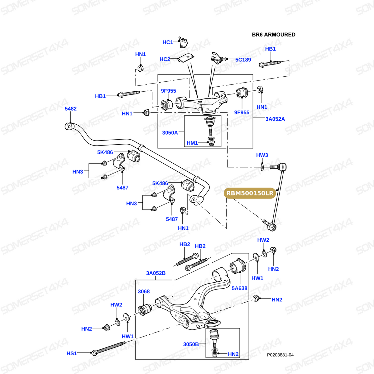 RBM500150LR GENUINE LAND ROVER - LINK
