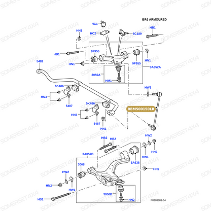 RBM500150LR GENUINE LAND ROVER - LINK