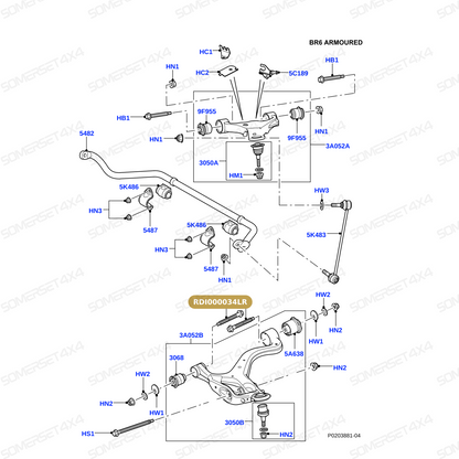 RDI000034LR GENUINE LAND ROVER - BOLT