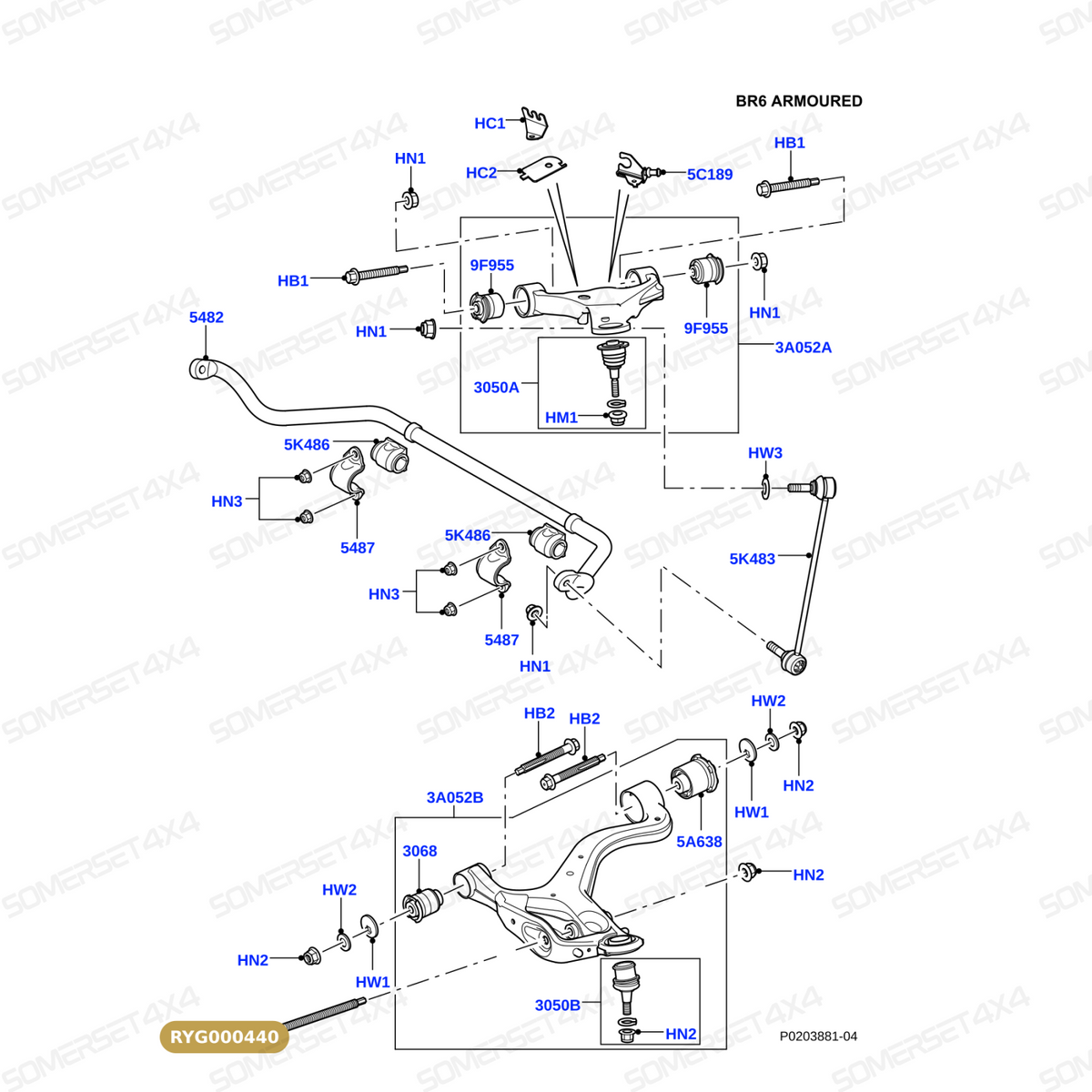 RYG000440 LAND ROVER - BOLT - FITS From PR2 ALLMAKES OE
