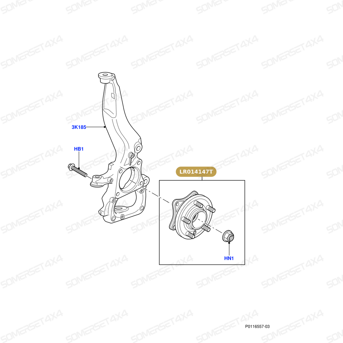 LR014147T LAND ROVER - BEARING ASSEMBLY - WHEEL HUB From TIMKEN