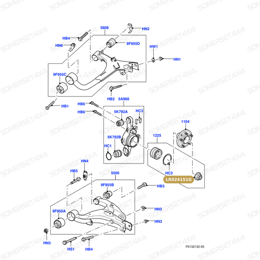 LR024151G LAND ROVER - NUT AND WASHER - SHAFT TO HUB ASSEMBLY From PR2 ALLMAKES OE