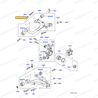 RYH500280 LAND ROVER - NUT - FITS From PR2 ALLMAKES OE