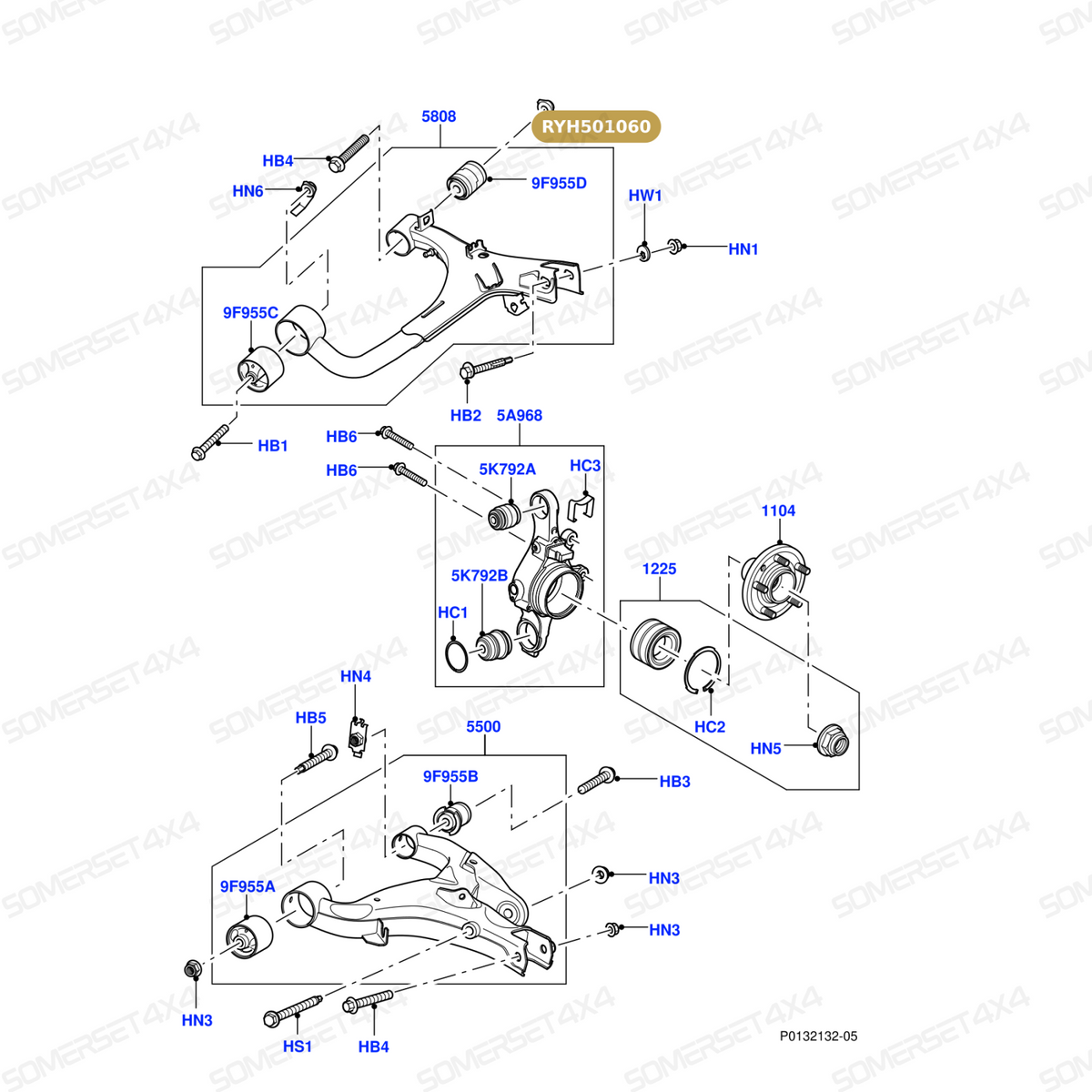 RYH501060 LAND ROVER - NUT FLANGED From ALLMAKES