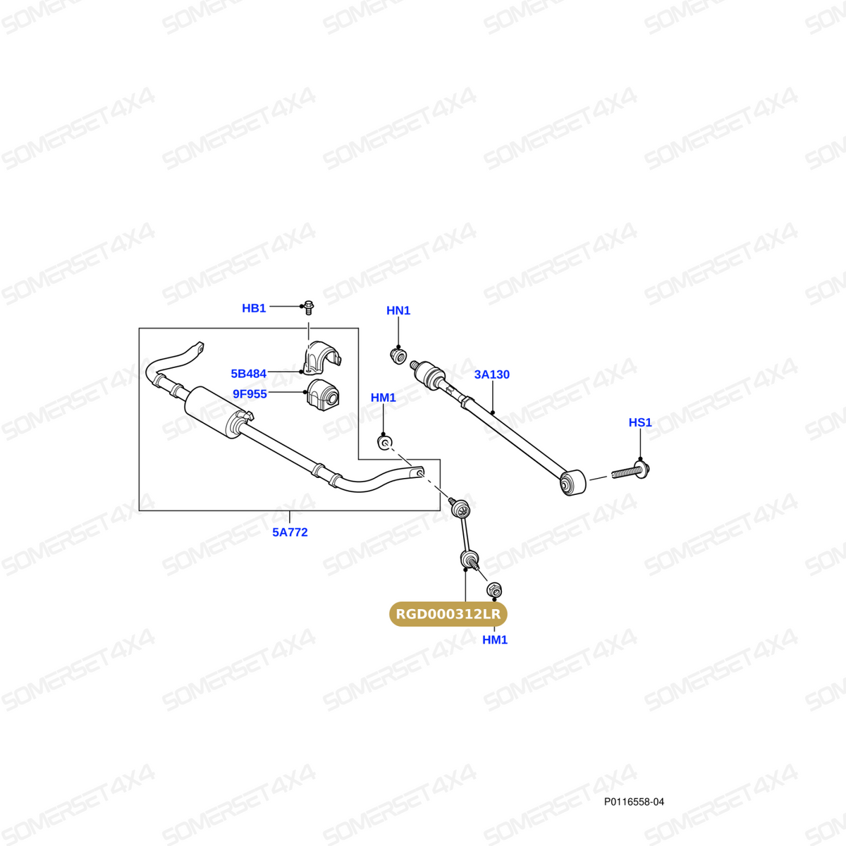 RGD000312LR GENUINE LAND ROVER - LINK