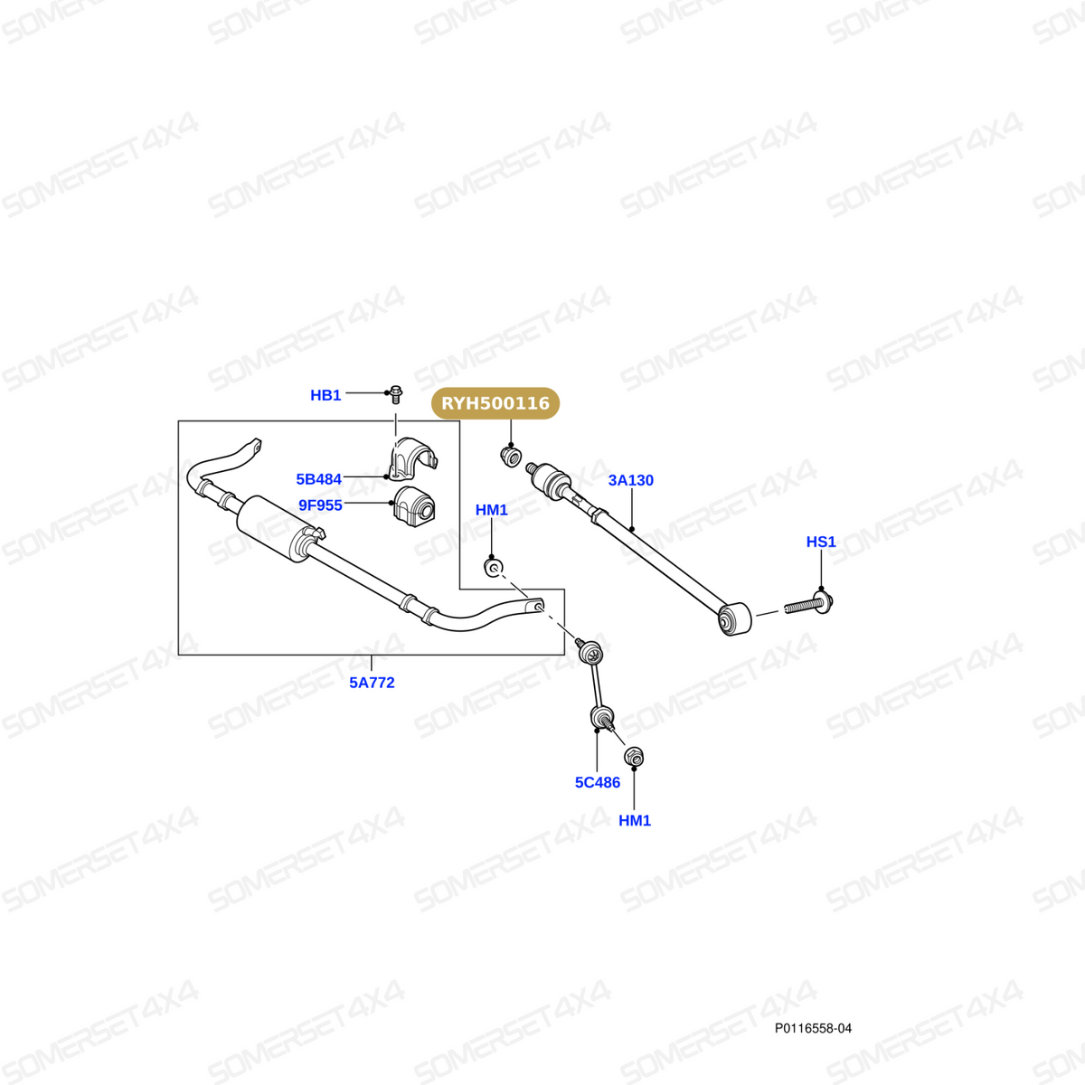 RYH500116 LAND ROVER - NUT - ADJUSTING SCREW From ALLMAKES